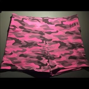 PINK by Victoria’s Secret yoga shorts, pink camo